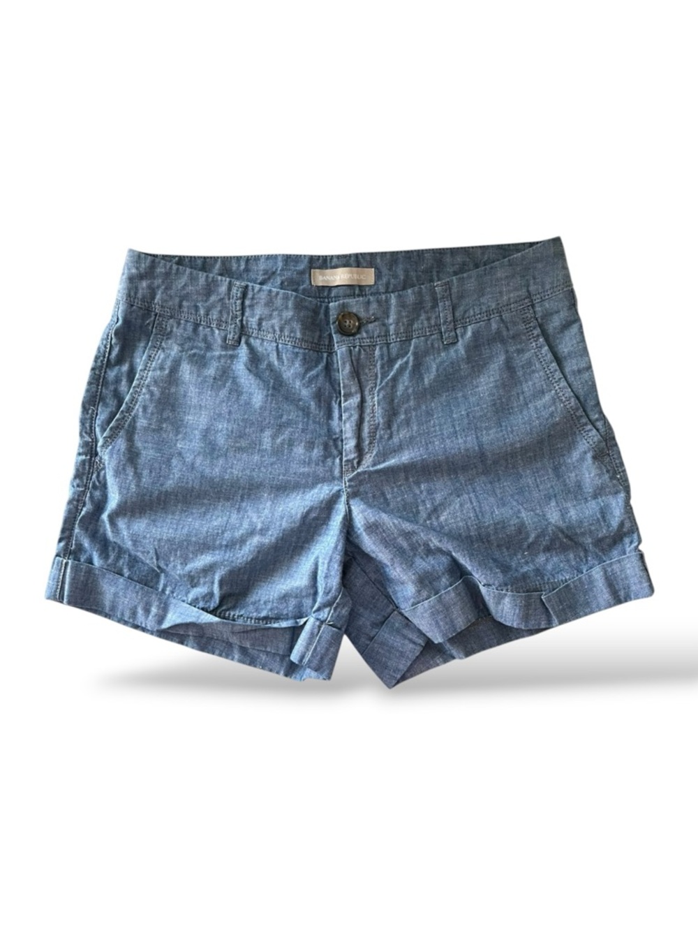 Banana Republic Blue Chambray Casual Shorts, Size 4